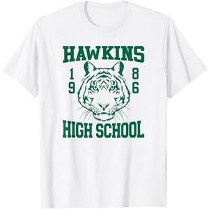 Stranger Things 4 Hawkins High School Green Logo T-Shirt